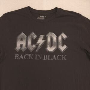 ACDC Band Crew Neck Short Sleeve Graphic T Shirt Mens Size Extra Large XL Black